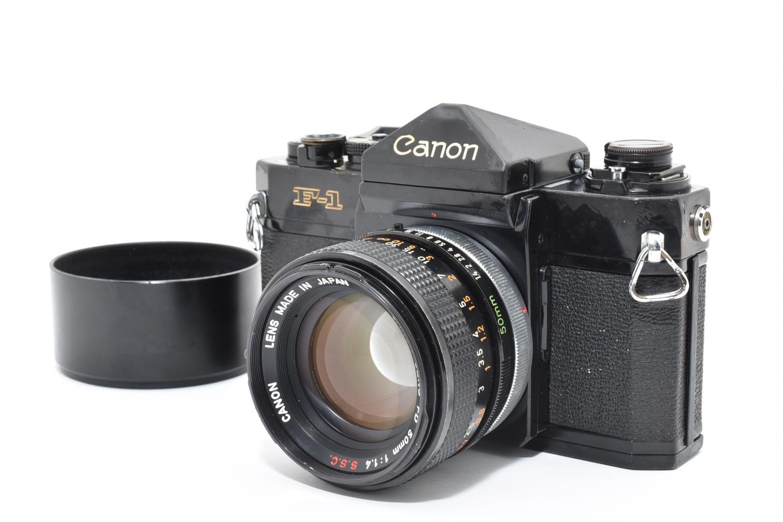 【Exc+5】Canon F-1 Late Model 35mm Film Camera FD 50mm F1.4 S.S.C. Lens From...
