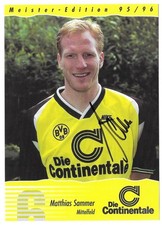 Matthias Sammer - Borussia Dortmund - Hand Signed 6x4" Photo - 1995/96