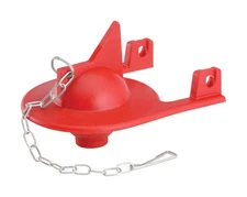 Korky 2012BP Stainless Steel Chain Red Rubber Shark Fin Toilet Flapper 2 in.