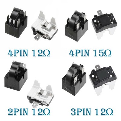 2/3/4Pin Kühlschränke PTC Starter Relais & Kompressor Überlastung Schutz Teile