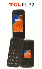 TCL Flip 2 8GB (Unlocked) Black GSM 4G LTE Phone One Year Warranty | New Sealed