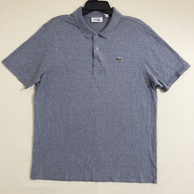 Lacoste Mens Short Sleeve Classic Fit Chine Pique Polo Shirt Size XL FR 6