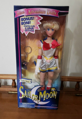 1997 SUPER SAILOR MOON  11'' IRWIN DELUXE ADVENTURE DOLL WITH LUNA KEYCHAIN NIB