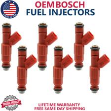 New Set Of 6 Oem Bosch Fuel Injectors For 2000-2003 Dodge 3.9l V6 0280155934