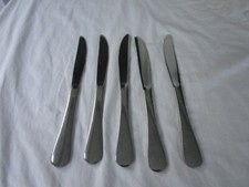 5 PIECE STAINLESS CHINA - 9" DINNER KNIVES CLEAN