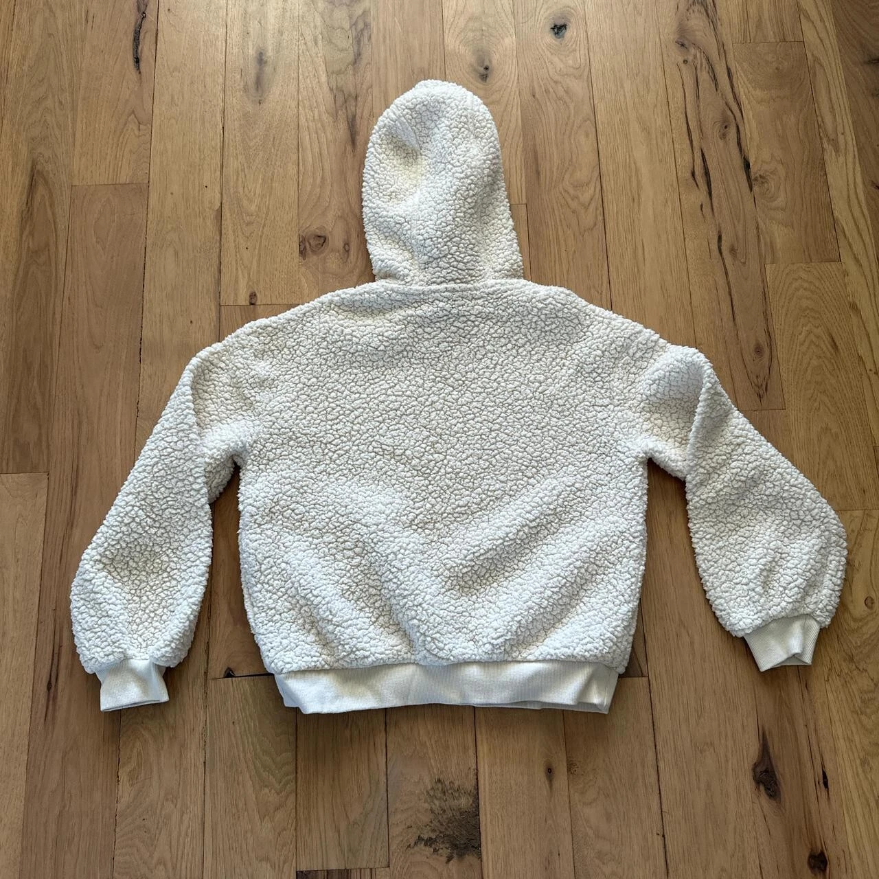 OFF WHITE Felpa con cappuccio in pile filo universale donna extra small avorio