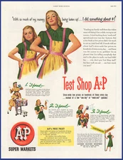 Vintage 1951 A&P Super Markets A & P Grocery Store Ephemera 50's Print Ad