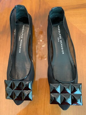 MESH/LEATHER  BALLERINA RODOLPHE MENUDIER PARIS  SHOES SIZE 36.5 MADE IN ITALY