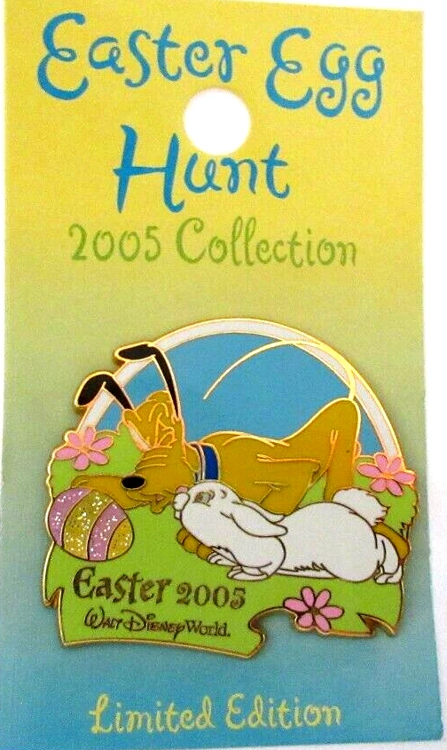 WDW PLUTO CAZA DE HUEVOS DE PASCUA 2005 COLECCIÓN CONEJITO BLANCO PIN - LE DE 1500 #37299 Foto 2 de 2