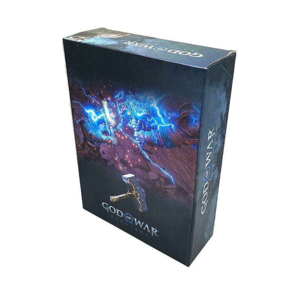 39 cm God of War Thor's Hammer Cosplay utilería Ragnarok Mjolnir Hammer modelo estatua Foto 4 de 4