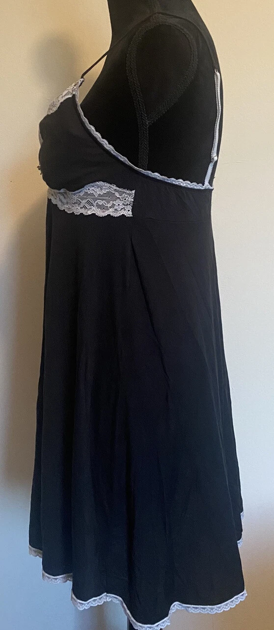 UNDERCOVER VICTORIA’S SECRET ABITO DA NOTTE SLIP DONNA NERO PIZZO ORLO LINGERIE TAGLIA LARGE