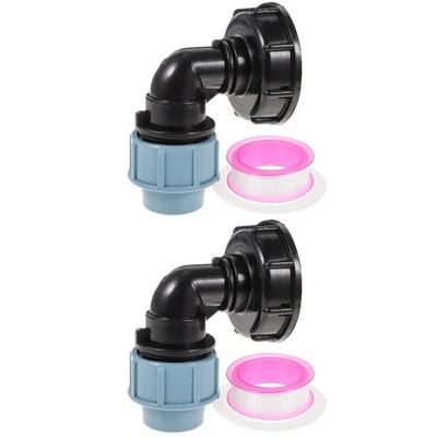  2 PCS Water Tank Connector Ibc Tote Hose Adapter Adaptor Ton