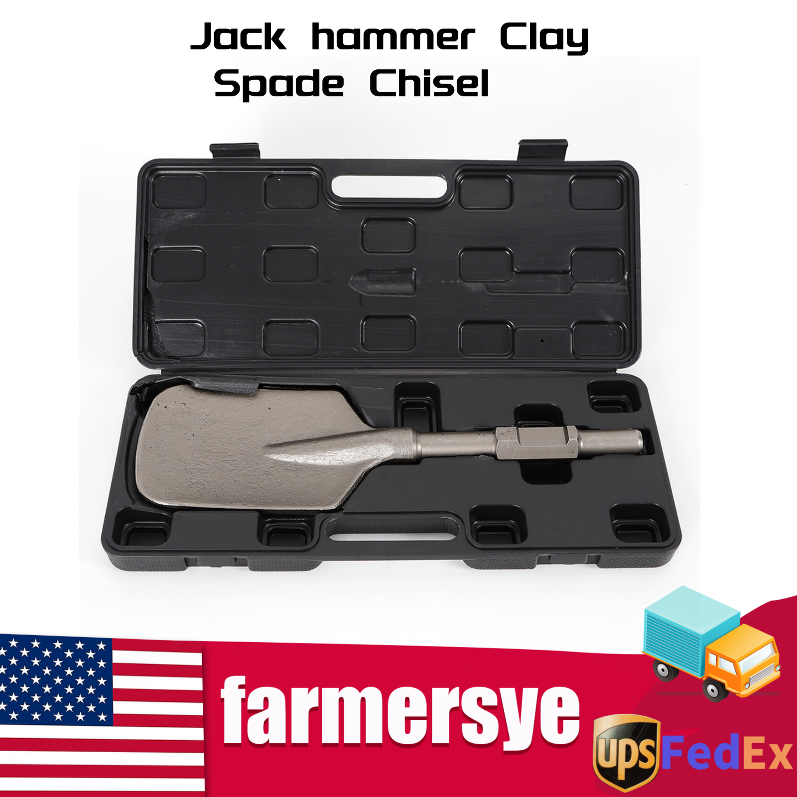 Hex Clay Spade Scoop Shovel Bit for Demolition Hammer Jack Hammers 1.18