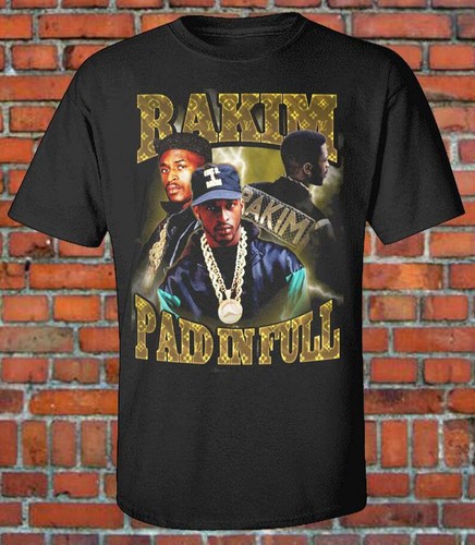 Rakim Rapper Hip Hop T-shirt Black Short Sleeve All Sizes S to 5Xl 11 ...