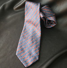Vintage VERSACE Multi Color Diagonal Stripe Silk Tie