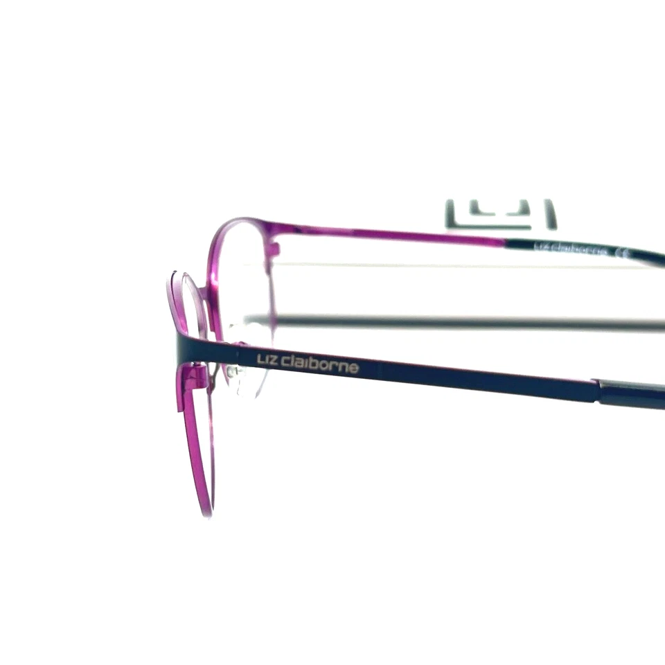 Gafas Liz Claiborne L445 003 Negro Rosa Marco Redondo Ojo de Gato 48[]17 135 mm Foto 4 de 4