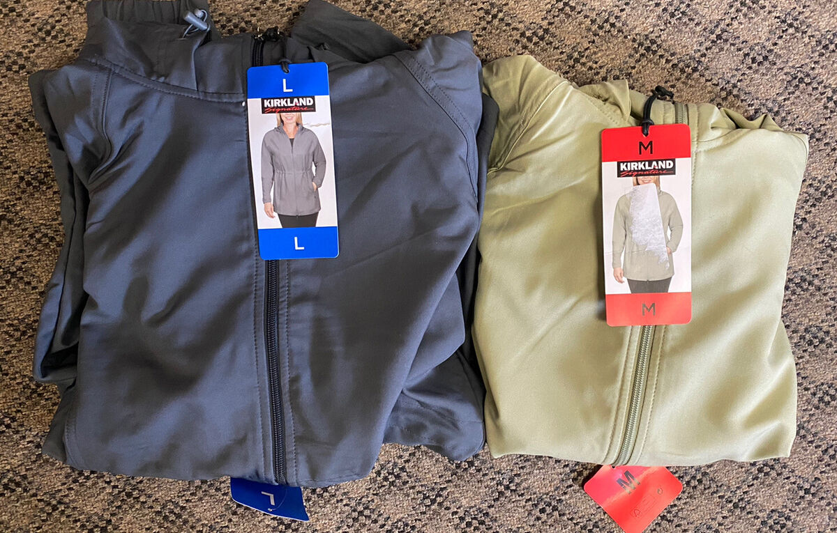 Kirkland Signature Ladies' Hooded Anorak Jacket, Gray M & L Kirkland Signature Ladies' Hooded Anorak Jacket, Gray M & L
