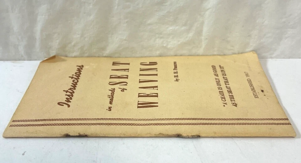 Vintage Instructions in Methods of Seat Weaving - H.H. Perkins Pamphlet - Image 3 of 4
