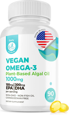 DR. MORITZ Vegan Omega 3 DHA & EPA Supplement - Algae Omega-3  (90 Count)