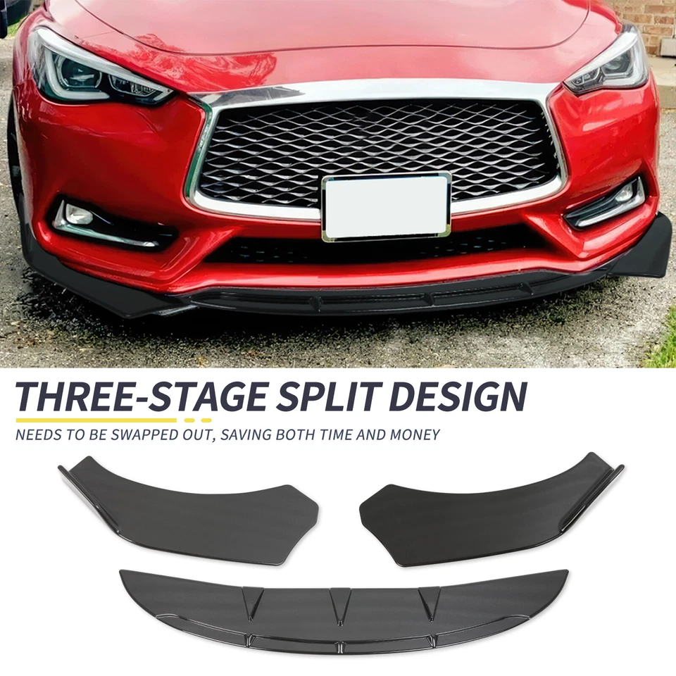 Front Bumper Lip Spoiler Splitter Body Kit Chin ABS For Dodge Durango SXT RT SRT - Image 4 of 4
