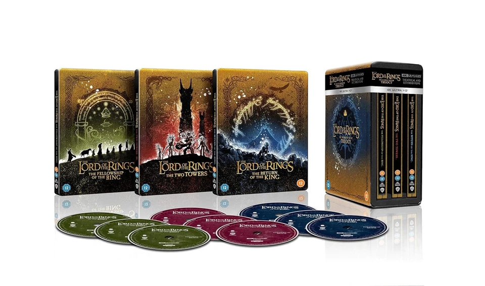 The Lord of the Rings: The Motion Picture Trilogy 4K Steelbook Set NEW - Image 3 of 4