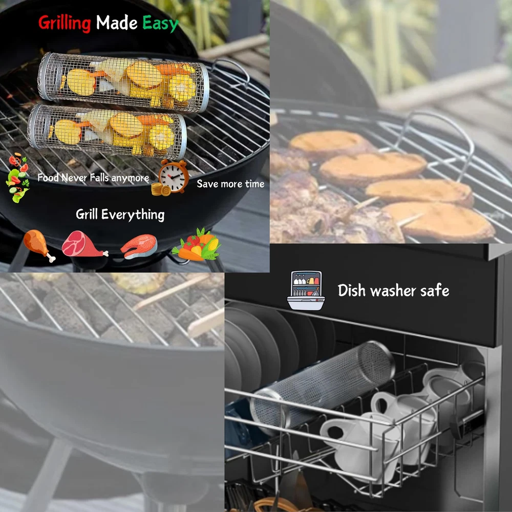 Meat Thermometer Digital , Oven Mitts , Round BBQ Baskets with and BBQ Smoker... Meat Thermometer Digital , Oven Mitts , Round BBQ Baskets with and BBQ Smoker...