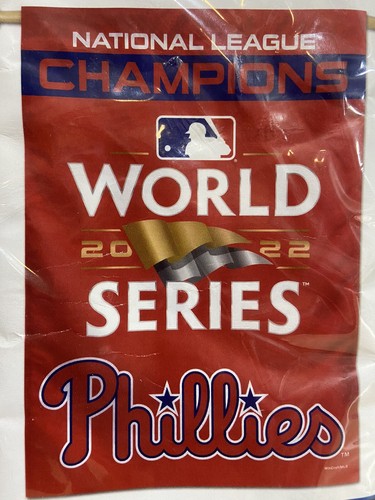 Drapeau bannière Wincraft champions Ligue nationale Philadelphie Phillies 2022 28x40