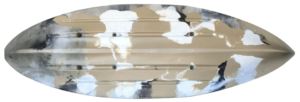 2.7M Fishing Kayak Single Sit-on Canoe 5 Rod Holders Seat Paddle Beige Camo - image 4 of 4