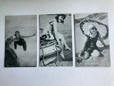 Lot Of Three 1920’s  Mack Sennett Bathing Beauties Comedies Arcade Cards W423