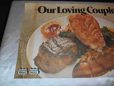 Old Vtg 1980's GIRVES BROWN DERBY Paper Placemat Advertising "Our Loving Couple" eBay