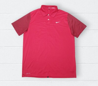 Tiger Woods Collection Nike Dri-Fit Golf Polo Snap Buttons Men's