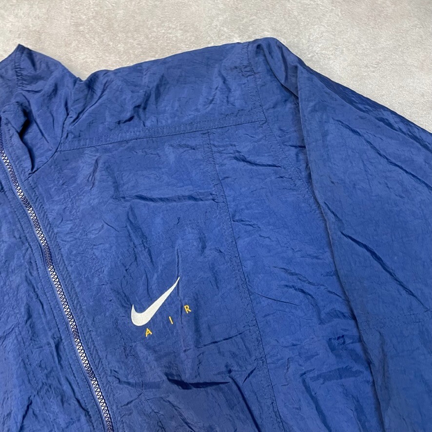 Nike Track Jacket Mens 90s Small Swoosh Vintage Full Zip Windbreaker Navy Medium image 4
