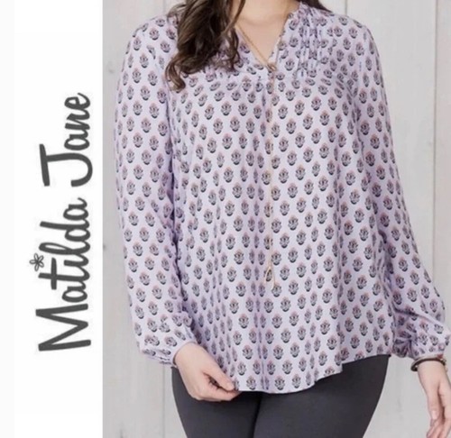 Top donna Matilda Jane delicato topiario lilla viola corallo taglia M manica lunga - Foto 3 di 9