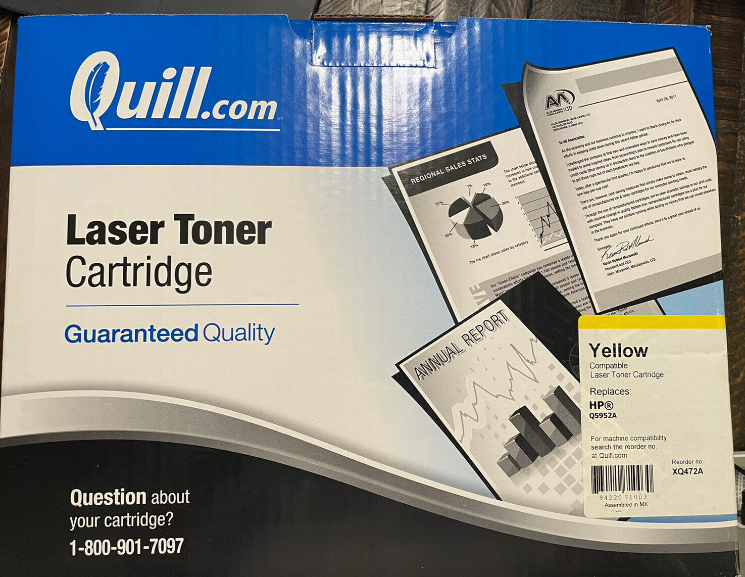 Quill Brand® HP 49 Remanufactured Yellow Toner Cartridge, Standard Yield (Q5949A
