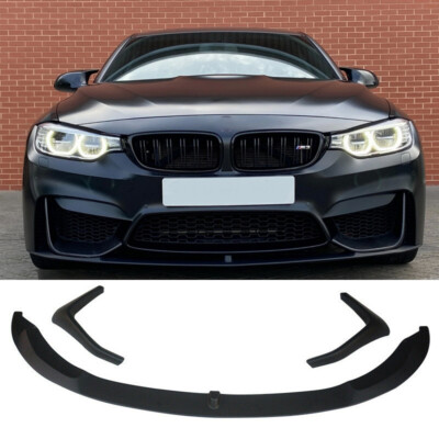 Matte Black For 2015-20 BMW M3 F80 M4 F82 F83 MP Style Front Lip Bumper Spoiler