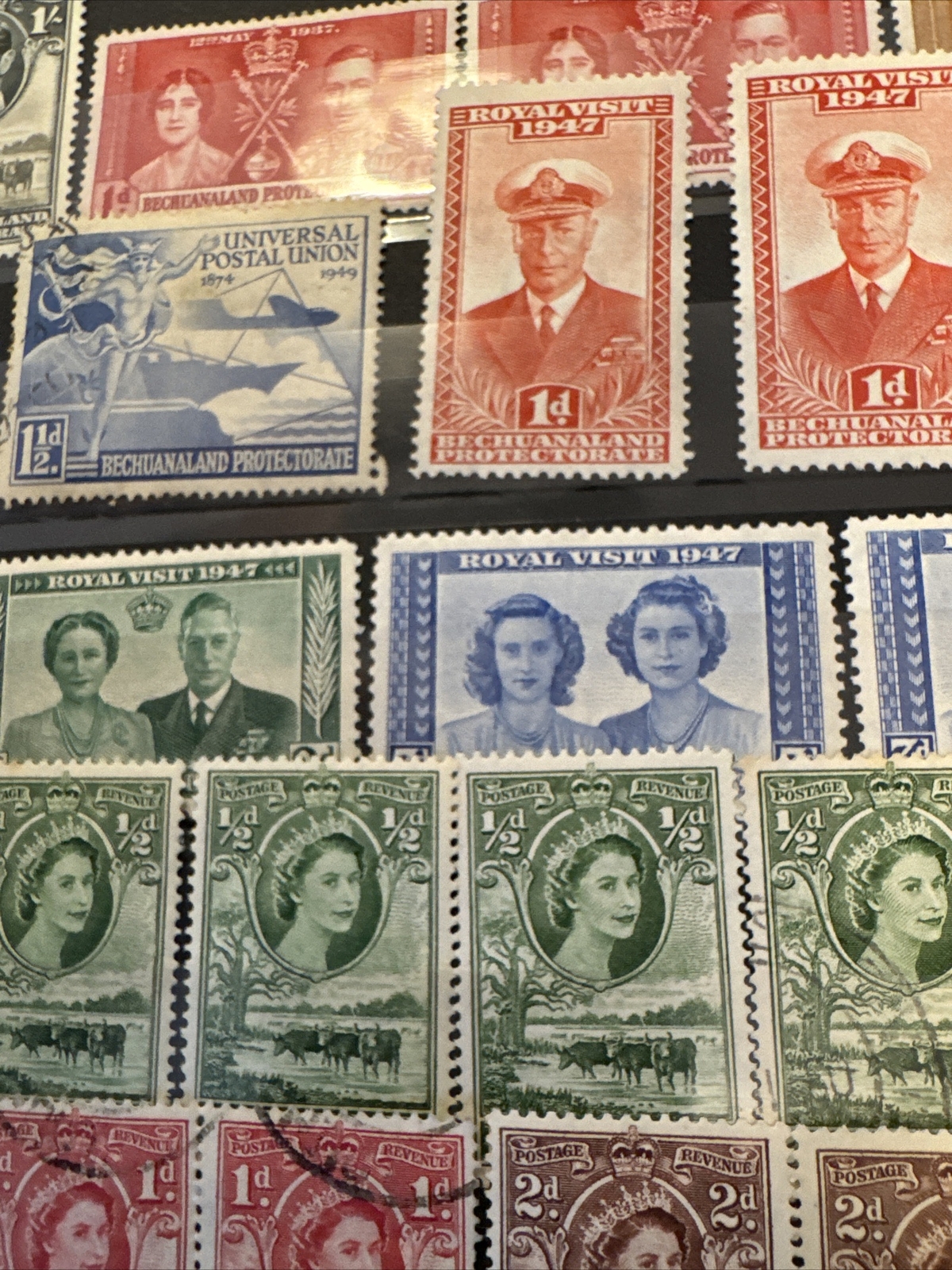 Stamp Collection Commonwealth Africa/ Bechuanaland Vintage Used And