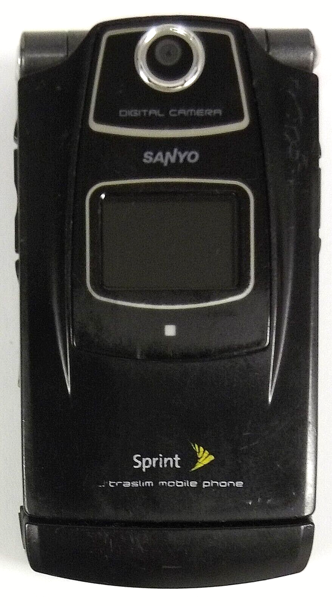 Sanyo Katana SCP-6600 - Black ( Sprint ) Very Rare Cellular Flip