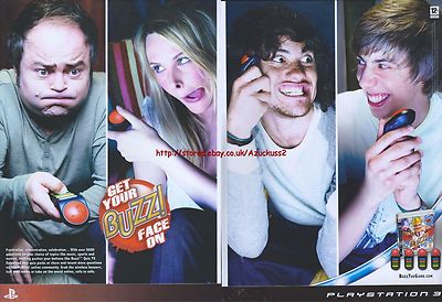 Buzz Quiz TV ''Get Your Buzz Face On'' 2008 Magazine 2 Page Advert #5018