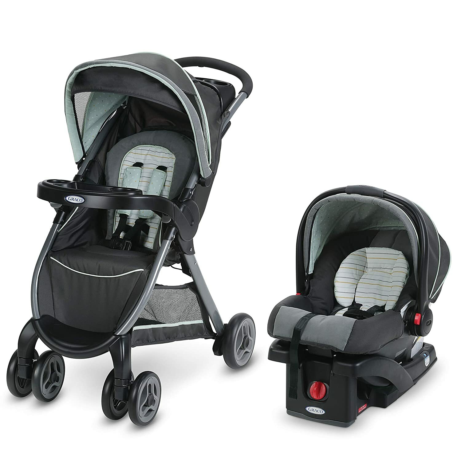 graco fastaction travel system asher