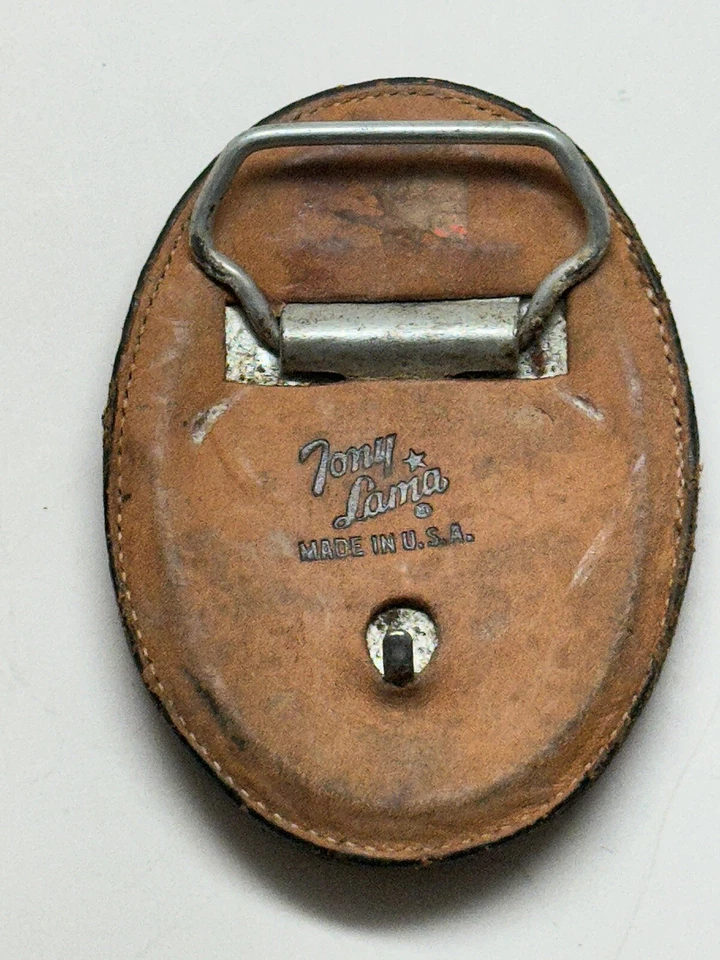 Hebilla de cinturón de cuero Tony Lama de colección WHO SHOT JR Ewing Dallas TV Show Foto 3 de 4