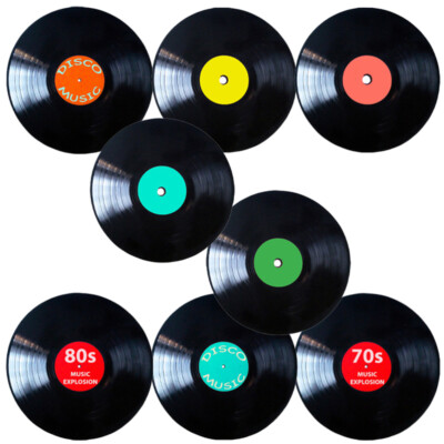 1PC Retro Records Wall Decor Vinyl Record Decal Wall Sticker Vinyl Record Wall