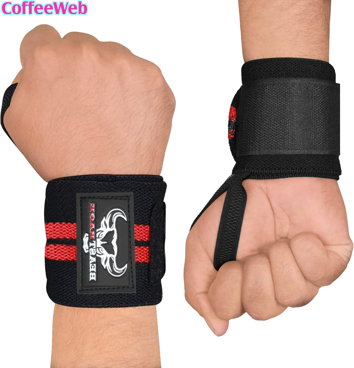 Cinghie Da Polso Per Sollevamento Pesi - Imbottite 6 Mm In Neoprene Con Pelle Bovina - Presa Forte Per Stacco E Powerlifting - 4