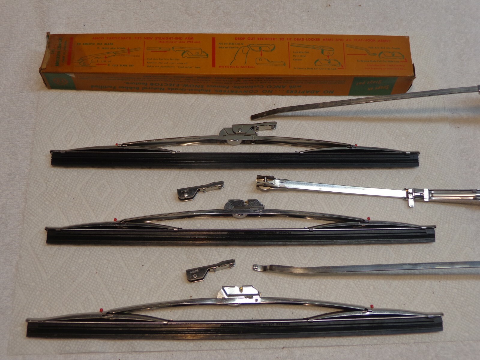 (2)...‘NOS’ ANCO Wiper Blades 12” 'SHINY’ ANCO Wiper Blades.....MADE in