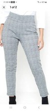 PONTE LEGGINGS CHECK GREY SIZE 22 BNWOT 