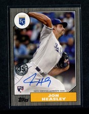 2022 Topps Update JON HEASLEY RC 1987 Topps Baseball AUTOGRAPH Black #/199
