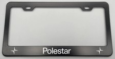 Custom Laser Engraved Black License Plate Frame Stainless Steel Fit Polestar Custom Laser Engraved Black License Plate Frame Stainless Steel Fit Polestar