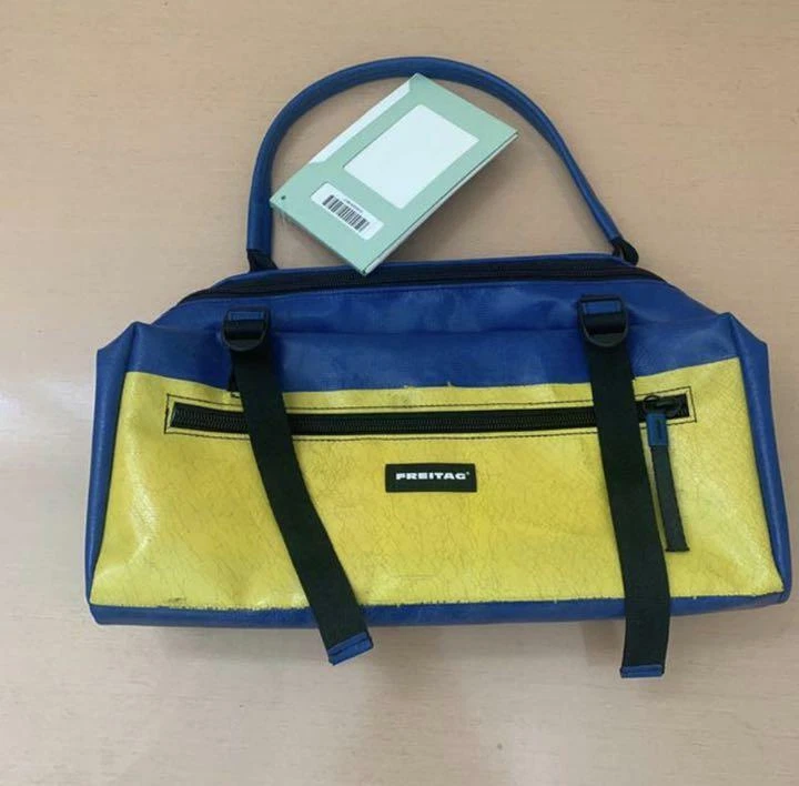 Freitag Swiss Bag F60 Joan Blue and Yellow Super Rare *NEW* From Japan