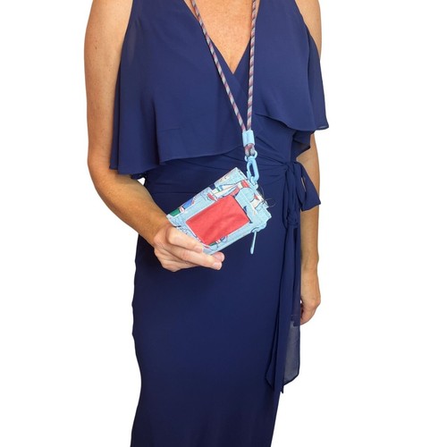 Vera Bradley Really Regatta ReActive RFID Lanyard Card Case New eBay