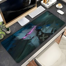 40 90cmJinx Anime Gaming Desk Mat  Mouse Pad - Non-Slip Washable Large Dark Blu