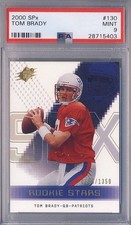 2000 SPx #130 TOM BRADY RC ROOKIE PATRIOTS #'D/1350 PSA 9